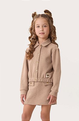 Conjunto Infantil Juvenil Jaqueta Saia Shorts