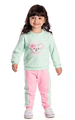 Conjunto Infantil Feminino Moletom Quentinho