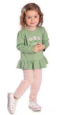 Conjunto Infantil Feminino Nini Bambini com Calça