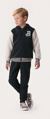 Conjunto Infantil Masculino Moletom Duas Cores
