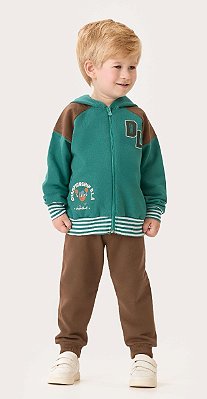 Conjunto de Frio Infantil Menino Blusão Aberto