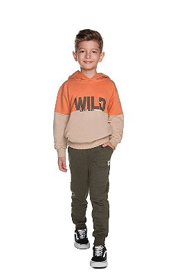 Conjunto Infantil Masculino Moletom com Capuz