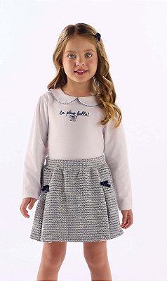 Conjunto Infantil Feminino Saia Shorts Up Baby