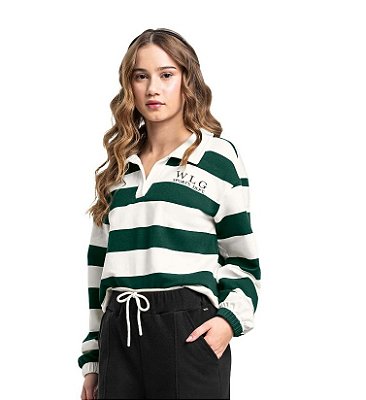 Blusa Juvenil Moletom Fechada Gola Polo