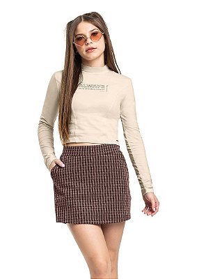 Conjunto Juvenil Feminino Saia Shorts Xadrez