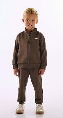 Conjunto Infantil Masculino Térmico Marrom