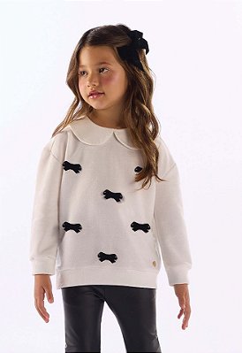 Blusão Infantil Feminino Moletom Arrumada