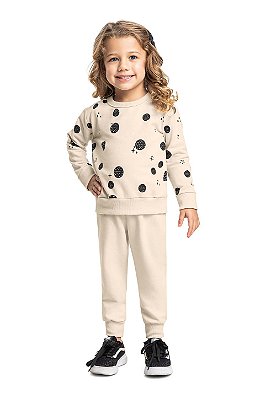 Conjunto Moletom Feminino Infantil Bee Loop