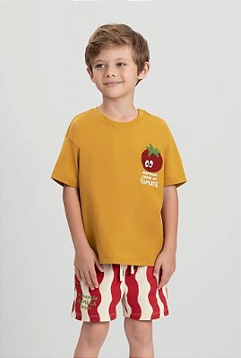 Conjunto Infantil Masculino Três É Já Bermuda