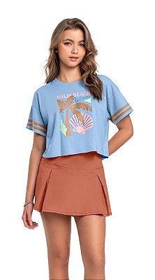 Conjunto Juvenil Feminino Saia Shorts Gloss