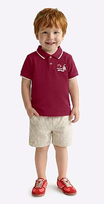 Conjunto Infantil Masculino Camiseta Polo