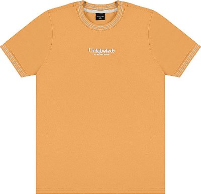 Camiseta Juvenil Masculina Malha Algodão Caramelo