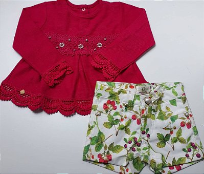 Conjunto Infantil Feminino com Shorts da Matinée