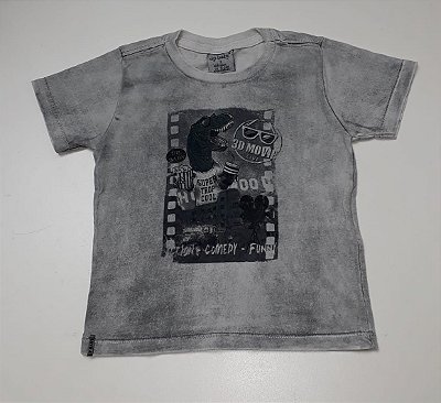 Camiseta Infantil Cinza Estampada da Up Baby