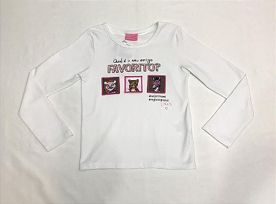 Blusa Infantil de Manga Longa com Estampa de Animal da Momi