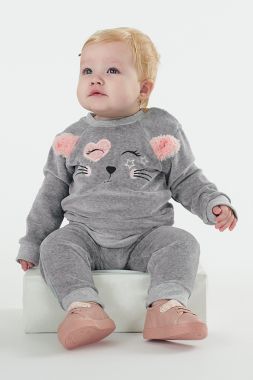 Conjunto de Frio Infantil Mescla de Plush da Up Baby Tamanho 1