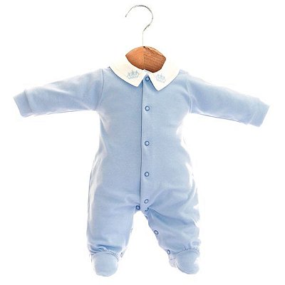 Macacão de Bebê Prematuro Azul Claro da Beth Bebê