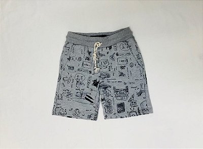 Bermuda Infantil Cinza Estampada da Colcci
