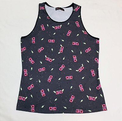 Blusa Juvenil Sem Manga Estampada em Cotton da Gloss