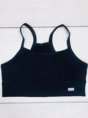 Top Infantil Preto Branco em Cotton Nadador da Have Fun