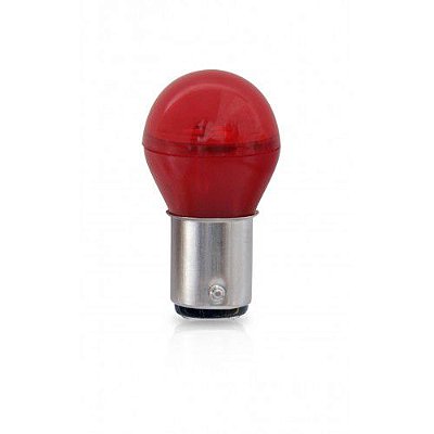Led 2 Polos Vermelha Bulbo 12v Autopoli