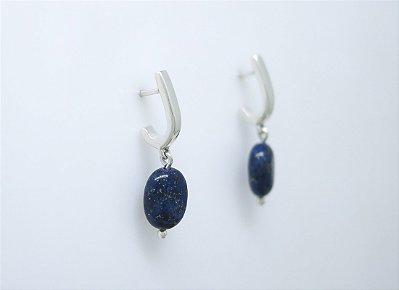 BRINCO MINI GÔNDOLA LÁPIS LAZULI OVAL