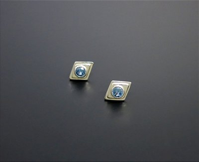 BRINCO LOSANGOLO CAIXA TOPÁZIO LONDON BLUE TOPAZIO AZUL