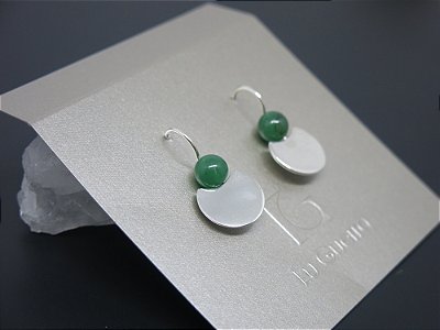 BRINCO LUAR BOLOTA QUARTZO VERDE