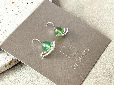 BRINCO GAIVOTA QUARTZO VERDE