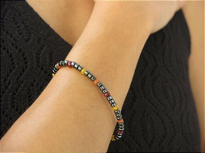 PULSEIRA COM HEMATITA E ÁGATA