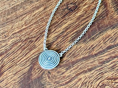 COLAR CORRENTE ESPIRAL M PRATA