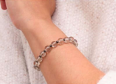 PULSEIRA QUARTZO FUMÊ E HEMATITA