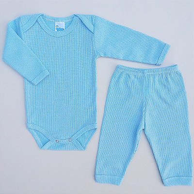 Conjunto Bebê Térmico Trabalhado Manga Longa