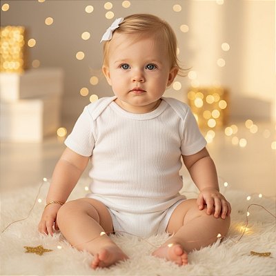 Conjunto Manga Curta Poliviscose Branco