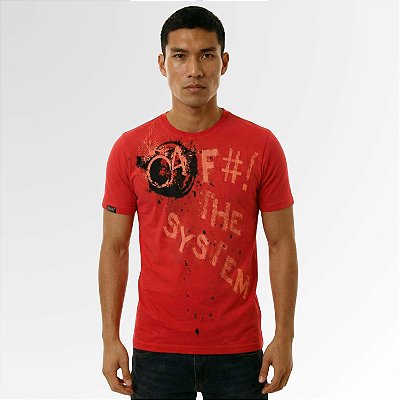 Camiseta Oitavo Ato Fck The System Vermelha