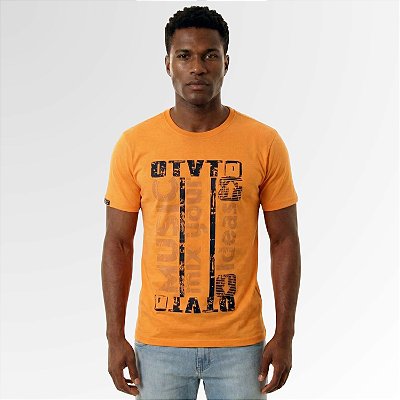 Camiseta Oitavo Ato Music Mix Laranja Urubin