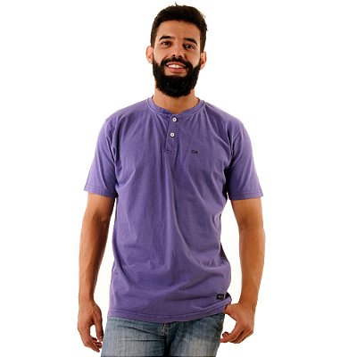 Camiseta Oitavo Ato Henley Roxo Stone