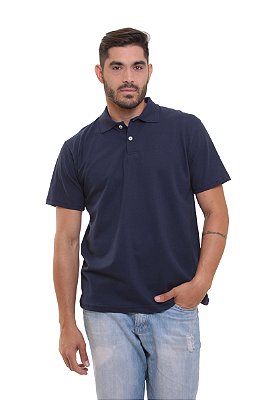 Polo Básica Oitavo Ato Marinho Encolhimento Zero