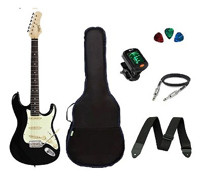 Kit Guitarra Tagima Stratocaster T635 Preta