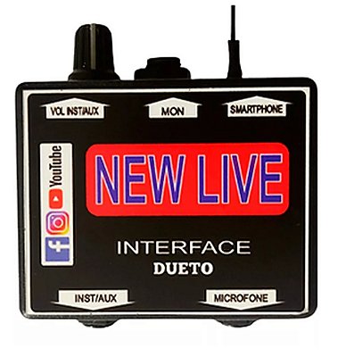 Interface de Áudio Para Gravação Com 2 Canais - New Live