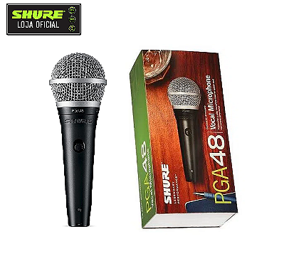 Microfone Shure PGA48-LC Dinâmico Cardióide para Vocais