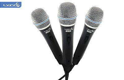 Microfone Lyco Com Fio SML48SP3 (acompanha 3 microfones)