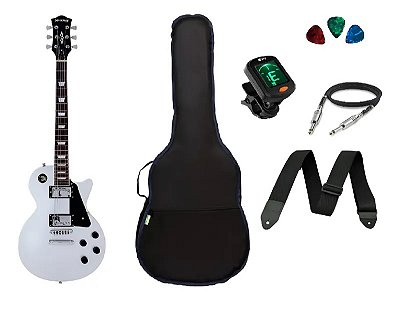 Kit Guitarra Strinberg Les Paul LPS230 WH Branca + Acessórios