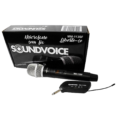 Microfone Sem Fio De Mão Soundvoice MM113 SF