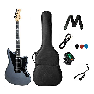 Kit Guitarra Tagima Jazz Master Tw60 Preta Fosca