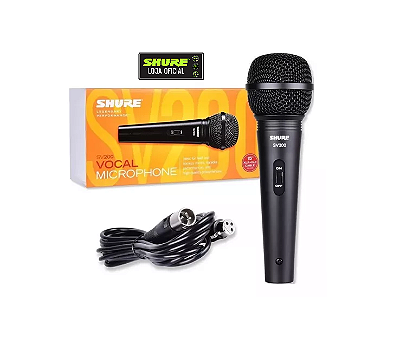 Microfone Shure Dinâmico Unidirecional SV200