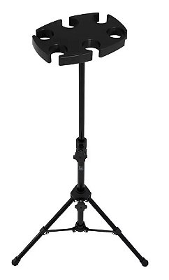 Suporte Pedestal Descanso 6 Microfones Visão Dem-02 Preto