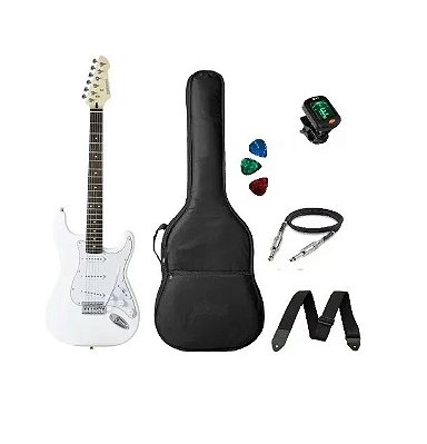 Kit Guitarra Strinberg Rockwave Rw50 Branca
