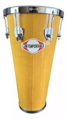 Atabaque Contemporânea Cônico 10 x 50 em Madeira