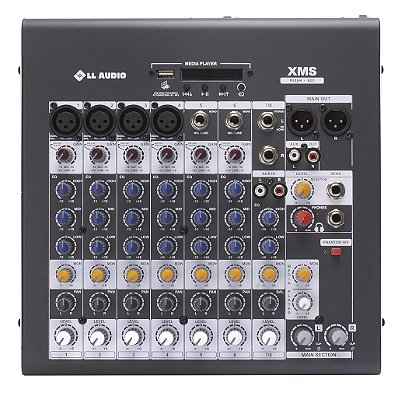 Mesa de Som Linha Starmix XMS XMS802R 8 CANAIS